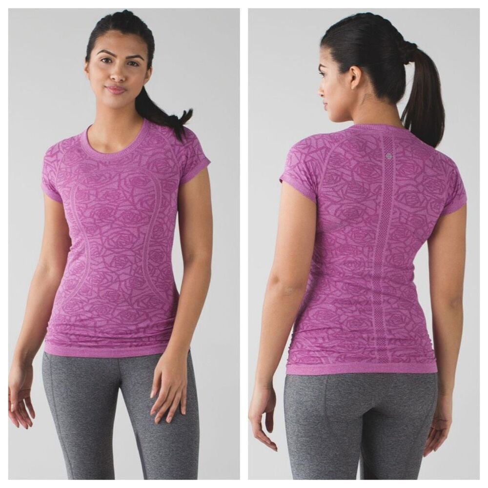 Lululemon Swiftly Tech Short Sleeve Crew Heathered Regal Plum Size 6
